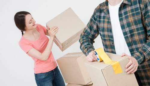 Unloading boxes into a new Westminster flat