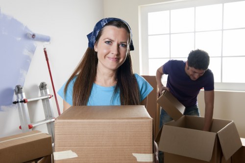 Loading belongings into a moving van for a Westminster relocation