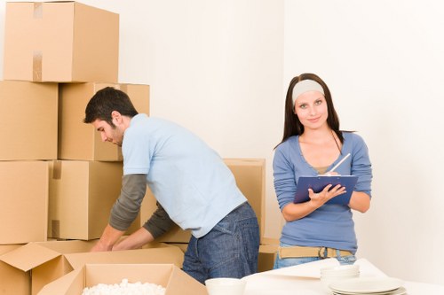Packing boxes for a Westminster home move